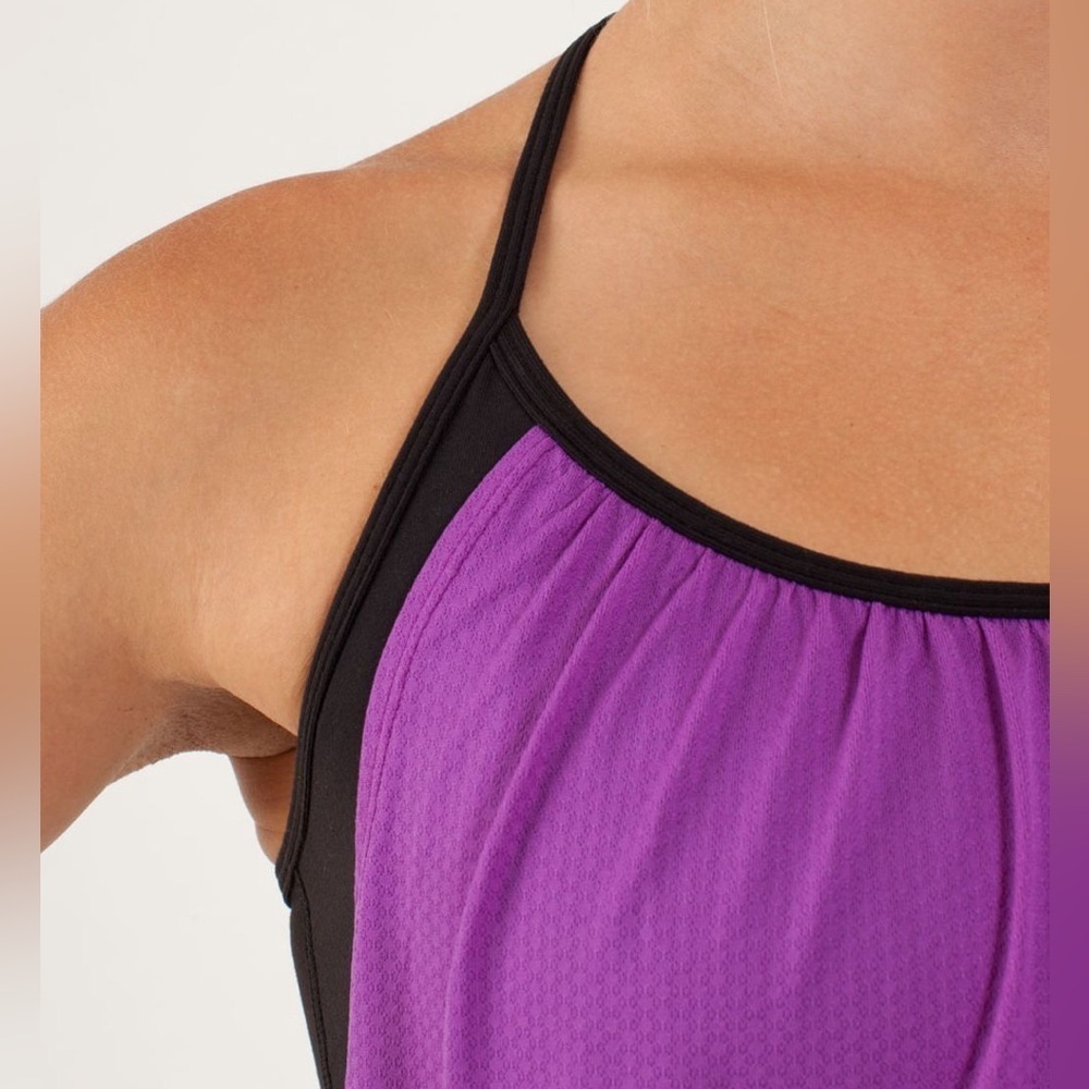 Lululemon | No Limits Tank | Tender Violet / Black | Size 4 - Picture 4 of 12